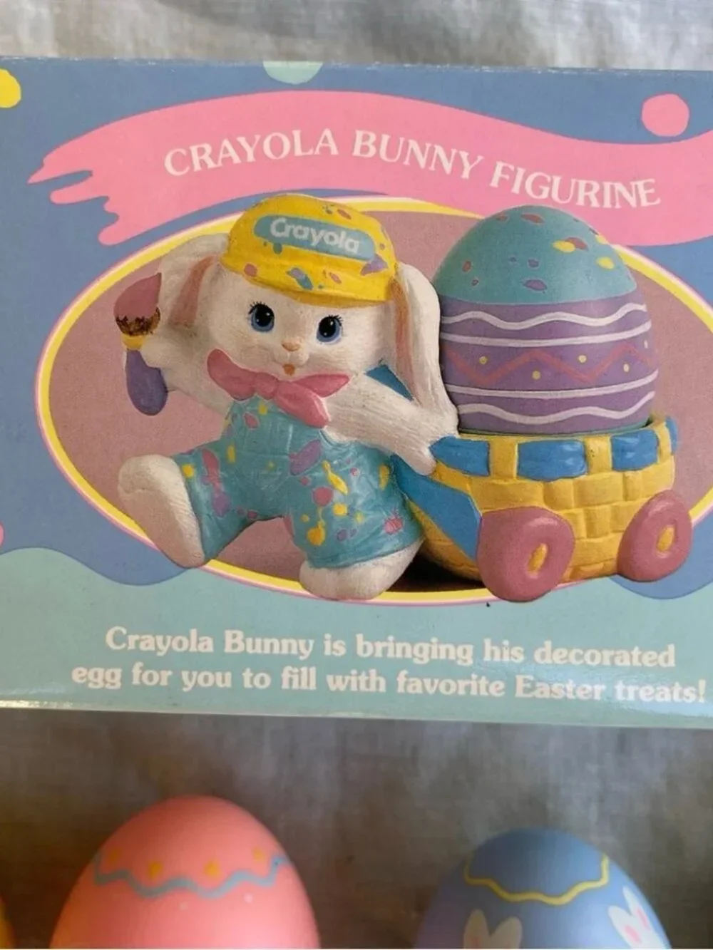 Lot of 7 vintage 90s Hallmark Easter rabbit bunny eggs decor wind up toys